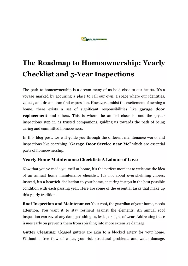 the roadmap to homeownership yearly
