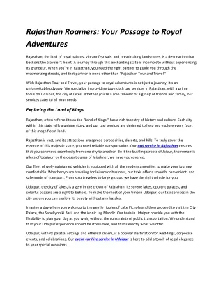 rajasthan roamers your passage to royal adventures