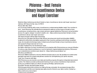 phlorena best female urinary incontinence device