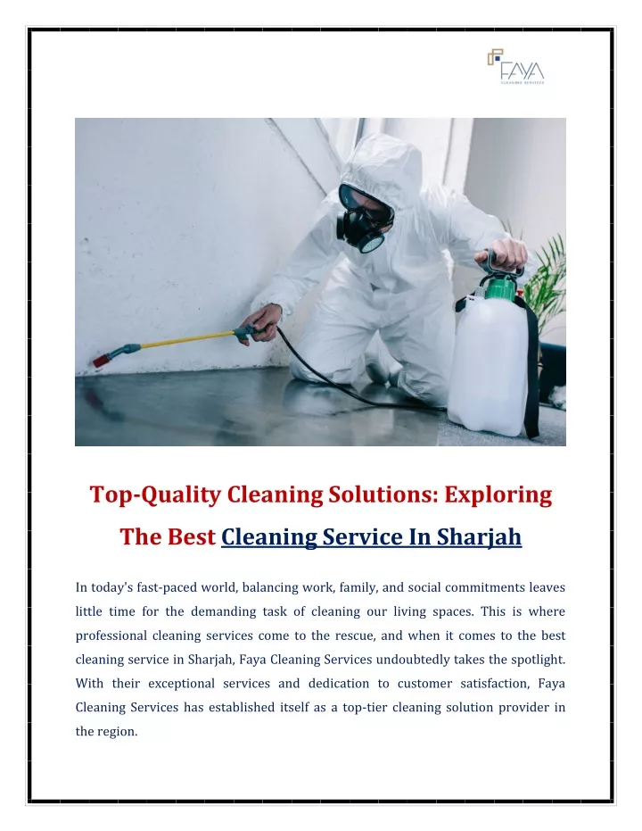 top quality cleaning solutions exploring