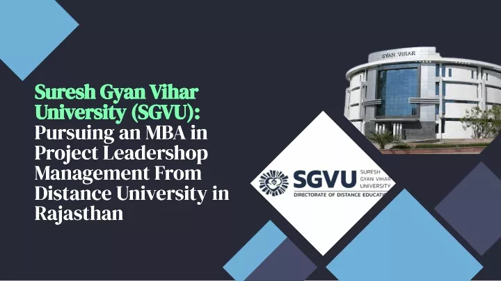 suresh gyan vihar university sgvu pursuing