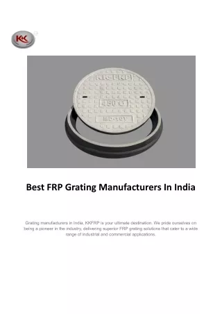 _FRP Grating Manufacturers In India