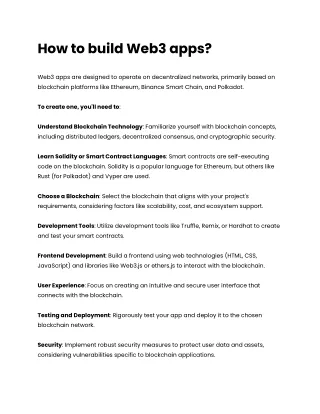 how to build web3 apps