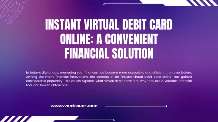 instant virtual debit card online a convenient