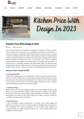 Kitchen Price With Design In 2023 - Regalo Kitchens