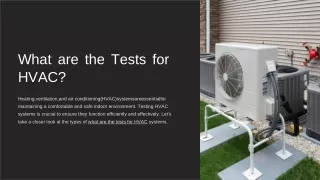 What are the test for hvac?