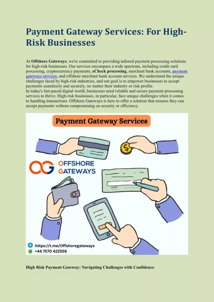 payment gateway services for high risk businesses