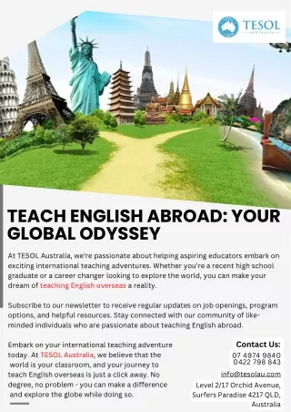 Teach English Abroad: Your Global Odyssey