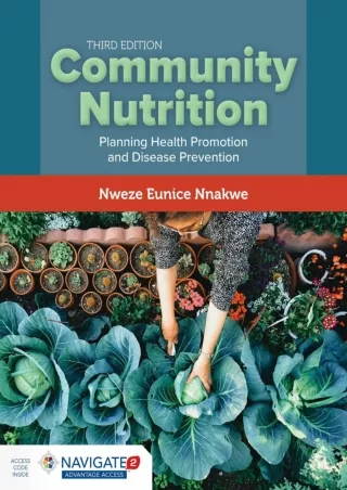 [PDF READ ONLINE] Community Nutrition
