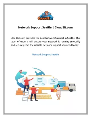 Network Support Seattle  Cloud1it com