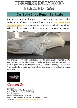 car body shop repair parkgate