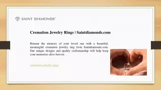 Cremation Jewelry Rings  Saintdiamonds