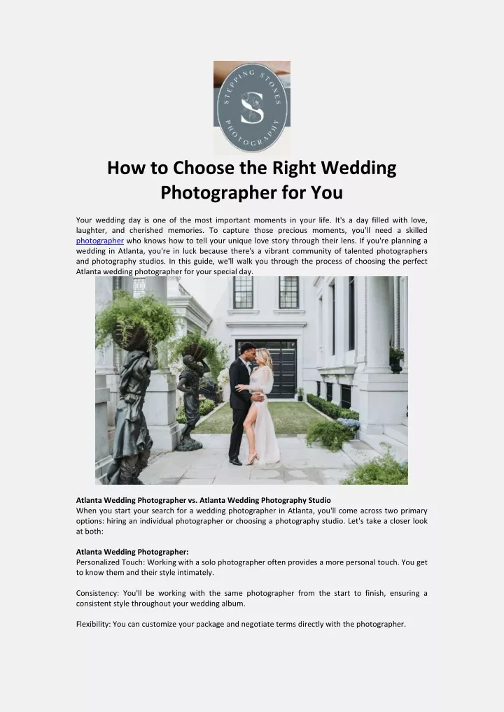how to choose the right wedding photographer