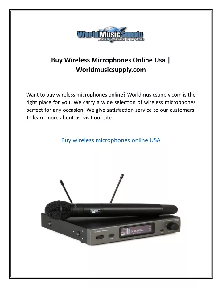 buy wireless microphones online