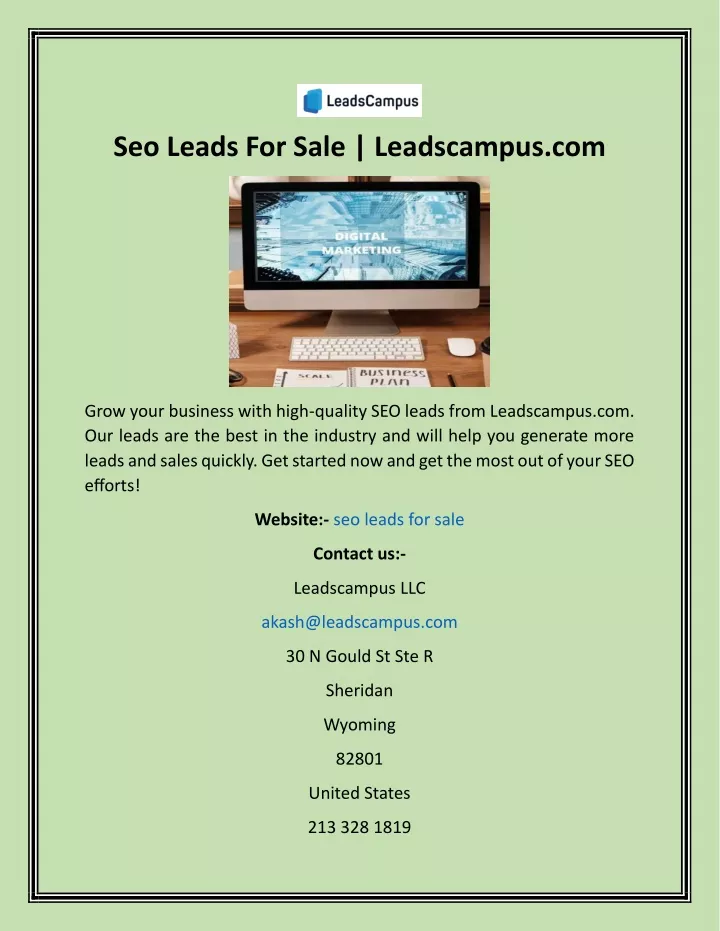 seo leads for sale leadscampus com