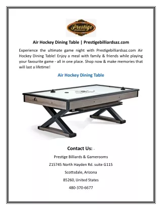 Air Hockey Dining Table