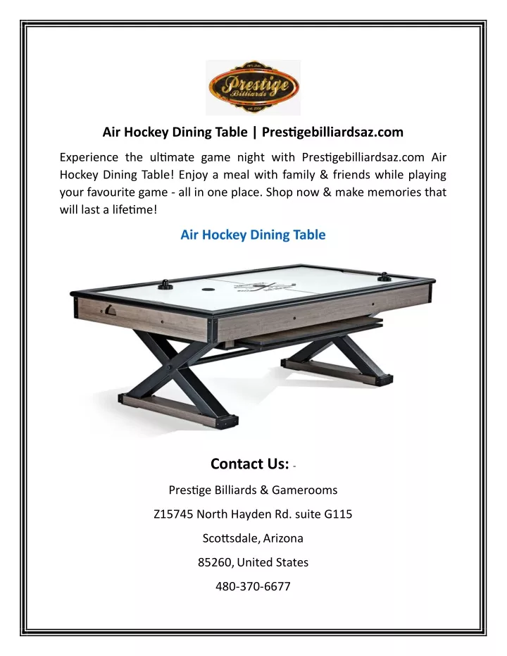air hockey dining table prestigebilliardsaz com