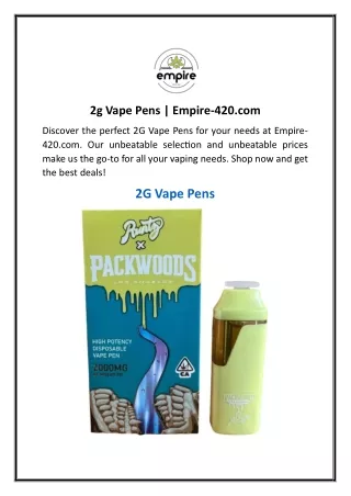 2g Vape Pens  Empire-420.com