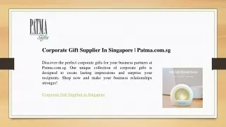 Corporate Gift Supplier in Singapore
