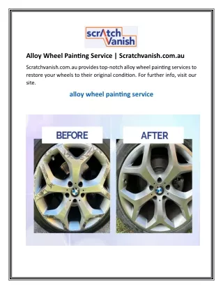 Alloy Wheel Painting Service