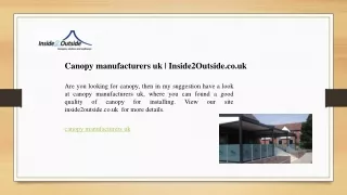 canopy manufacturers uk