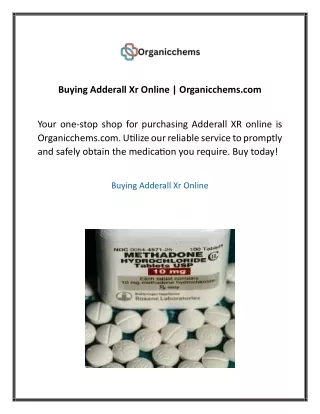 Buying Adderall Xr Online  Organicchems com