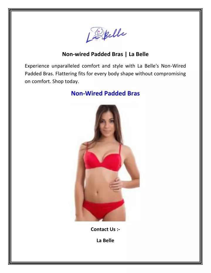 non wired padded bras la belle