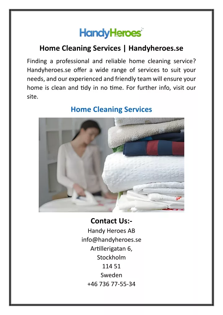 home cleaning services handyheroes se