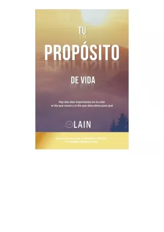 PDF read online Tu Propósito De Vida La Voz De Tu Alma Spanish Edition full
