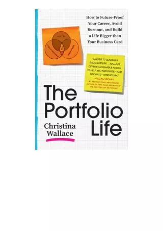 PDF read online The Portfolio Life How To Futureproof Your Career Avoid Burnout
