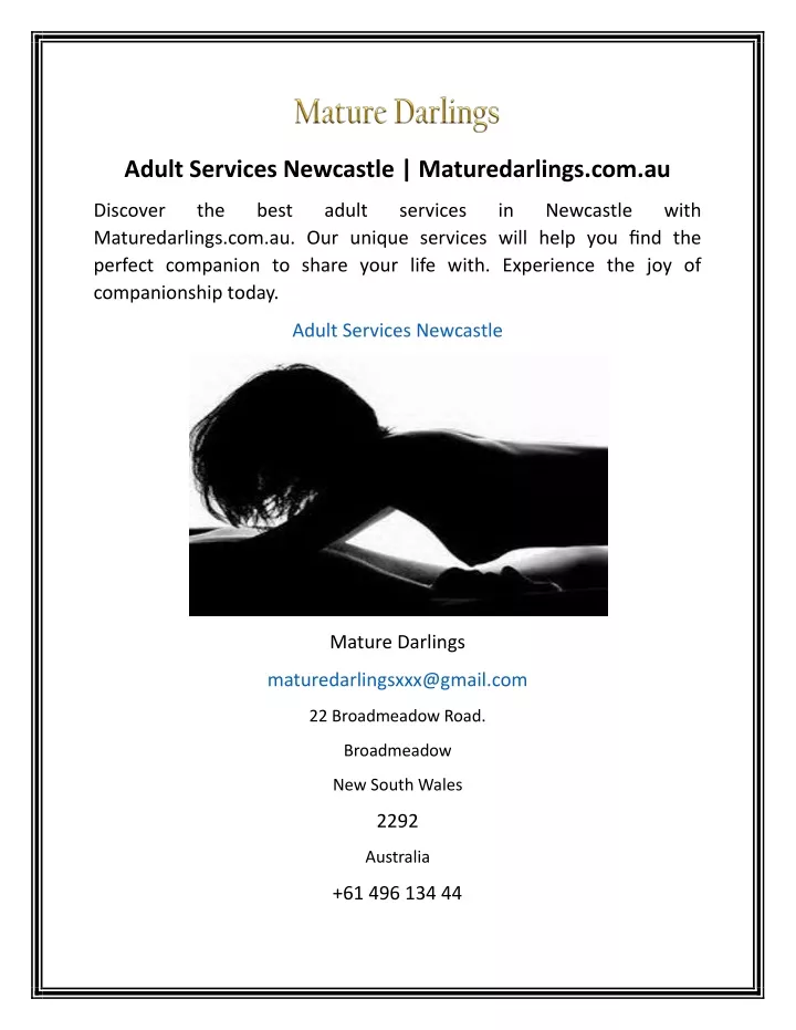 adult services newcastle maturedarlings com au