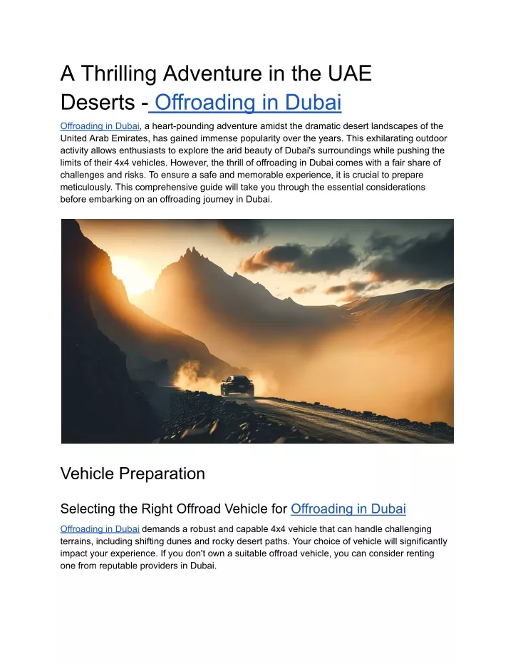 a thrilling adventure in the uae deserts