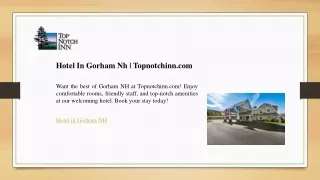 Hotel In Gorham Nh - Topnotchinn