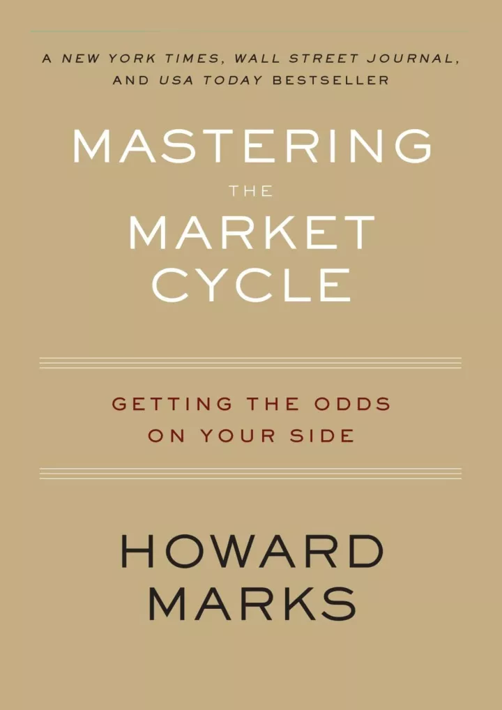 mastering the market cycle getting the odds