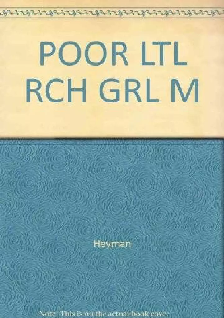 read download poor little rich girl the life