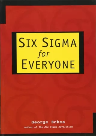 PDF/READ/DOWNLOAD Six Sigma for Everyone bestseller