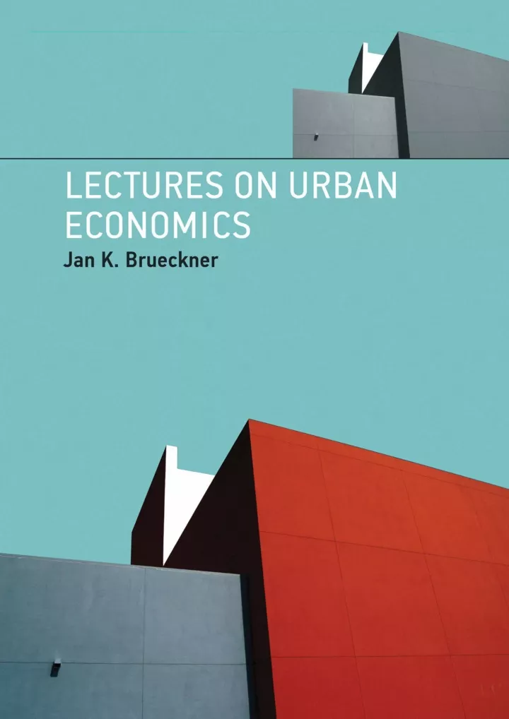 pdf read download lectures on urban economics