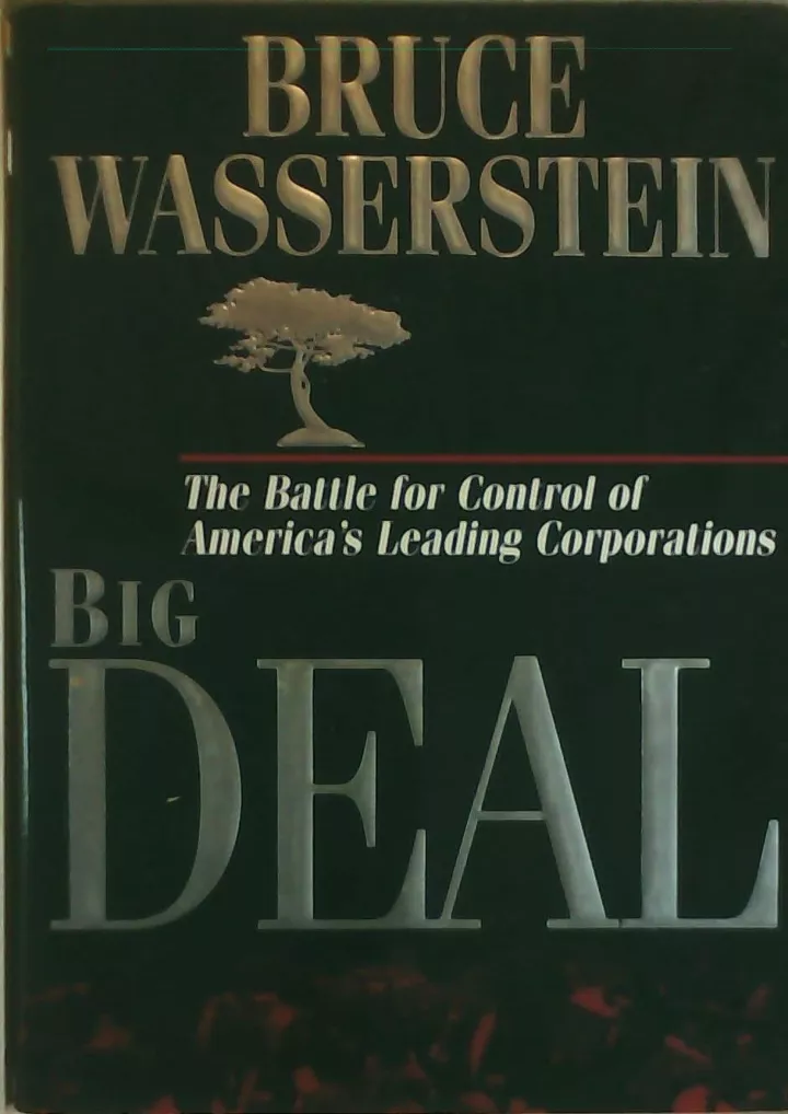 pdf download big deal the battle for control