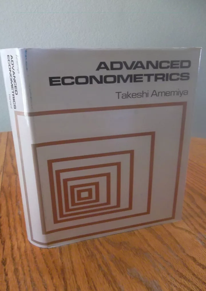 download pdf advanced econometrics download