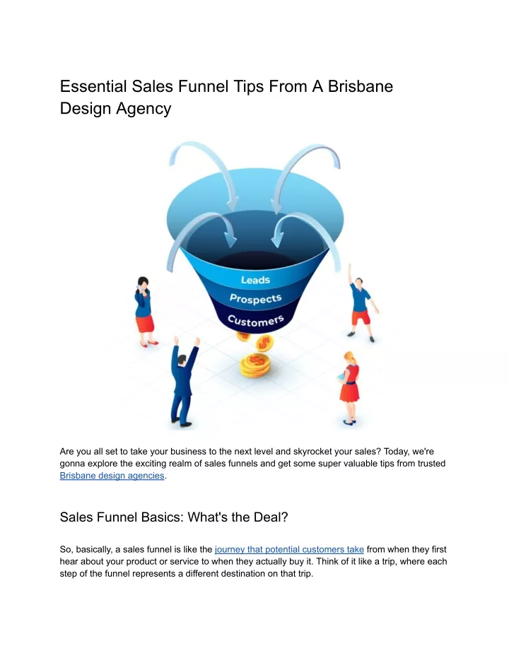 essential sales funnel tips from a brisbane