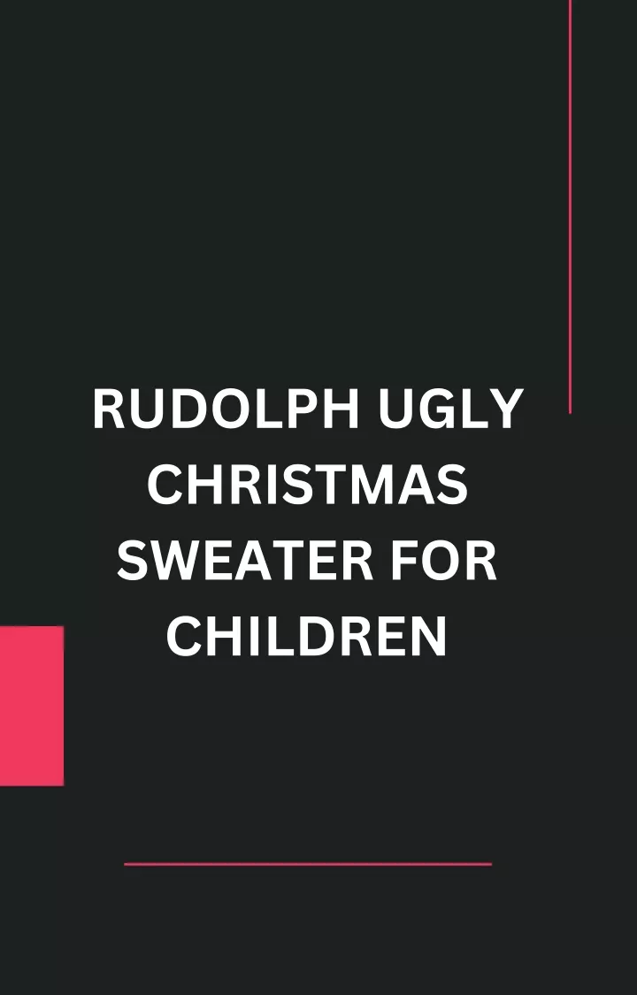 rudolph ugly christmas sweater for children