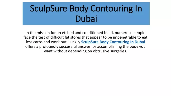 sculpsure sculpsure body contouring in body