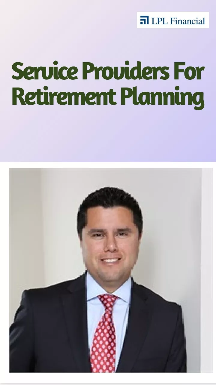 service providers for retirement planning