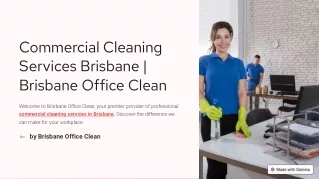 Exemplary Commercial Cleaning Services in Brisbane
