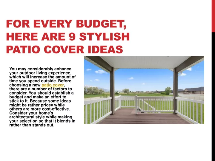 for every budget here are 9 stylish patio cover