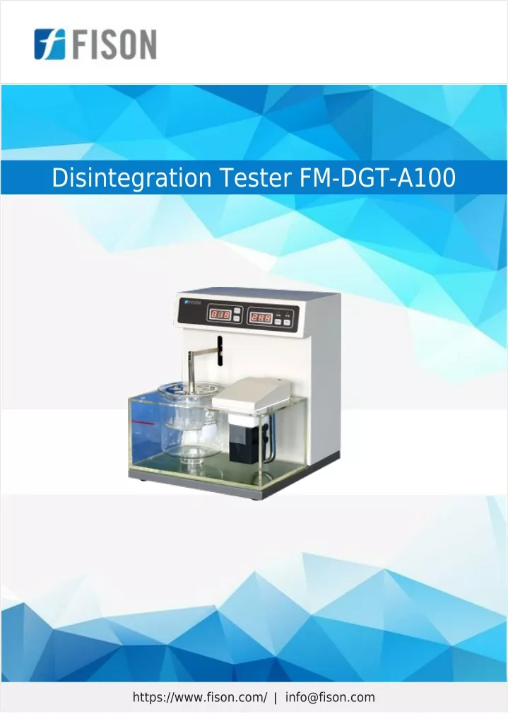 disintegration tester fm dgt a100