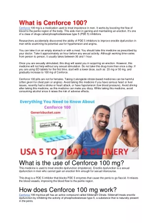 what is cenforce 100 cenforce