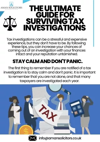 Legal Guidance From Experts Regarding Tax Investigations