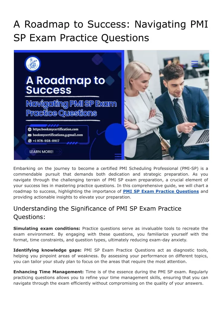 a roadmap to success navigating pmi sp exam