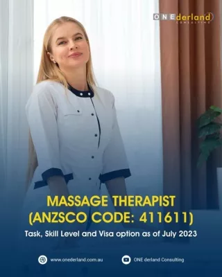 Massage Therapist (ANZSCO 411611)